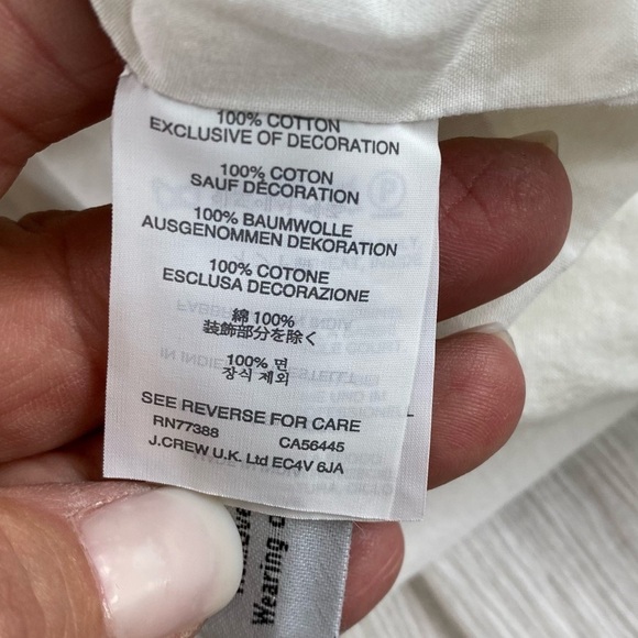 J. CREW Women’s White & Black Embroidered Gauzy BOHO Mini Skirt Sz XS - Picture 8 of 10